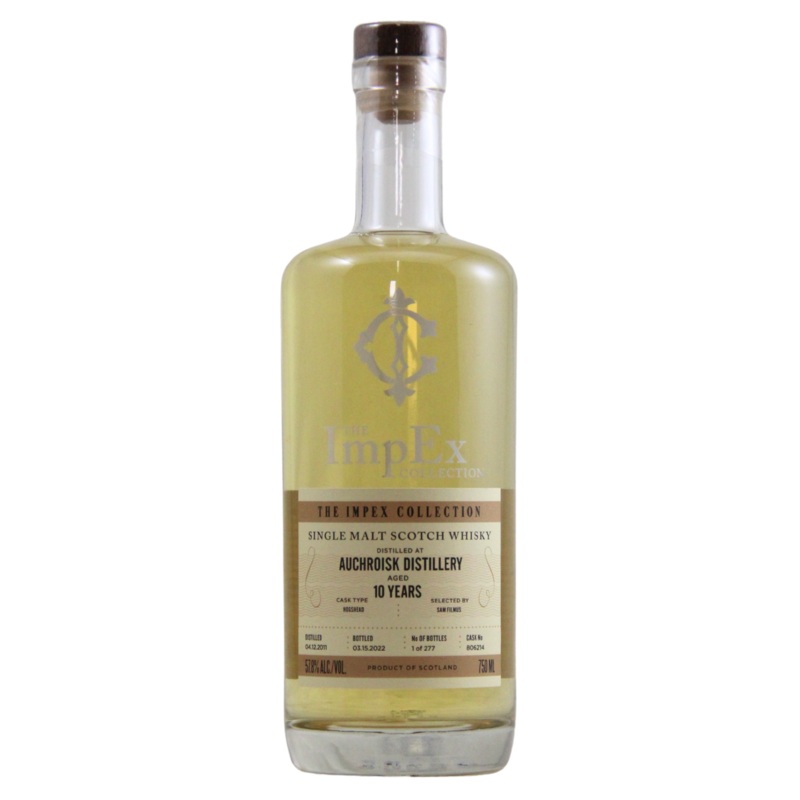Auchroisk 10 Year Impex Single Malt Scotch Whiksy