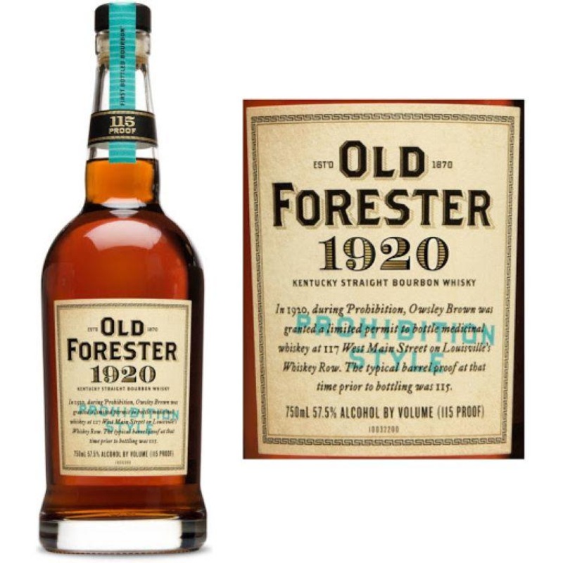 Old Forester 1920 Prohibition Style Kentucky Straight Bourbon Whiskey