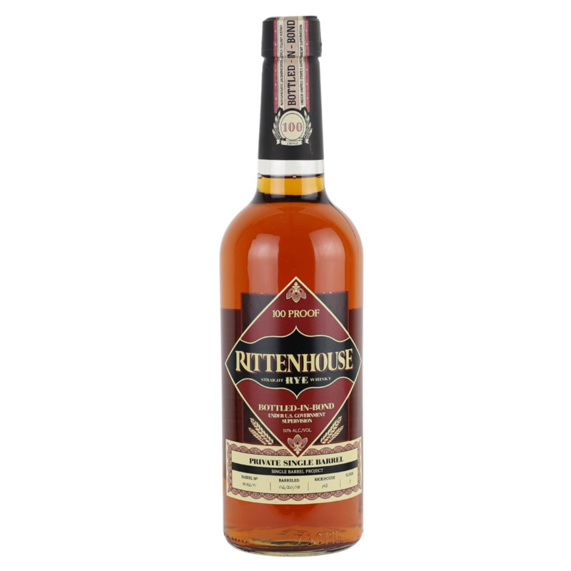 Rittenhouse Single Barrel Bottled in Bond Straight Rye Whiskey SBP