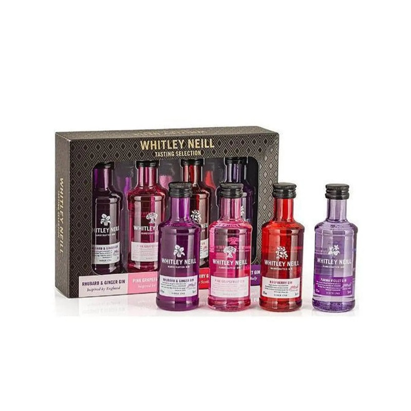 Whitley Neill Pink Gin Miniature Gift Set, 4 x 5 cl