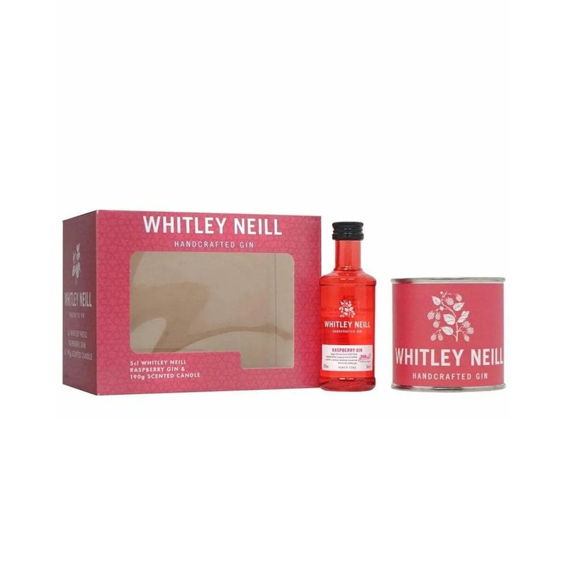 Whitley Neill Raspberry and Candle Gift Set, 5 cl