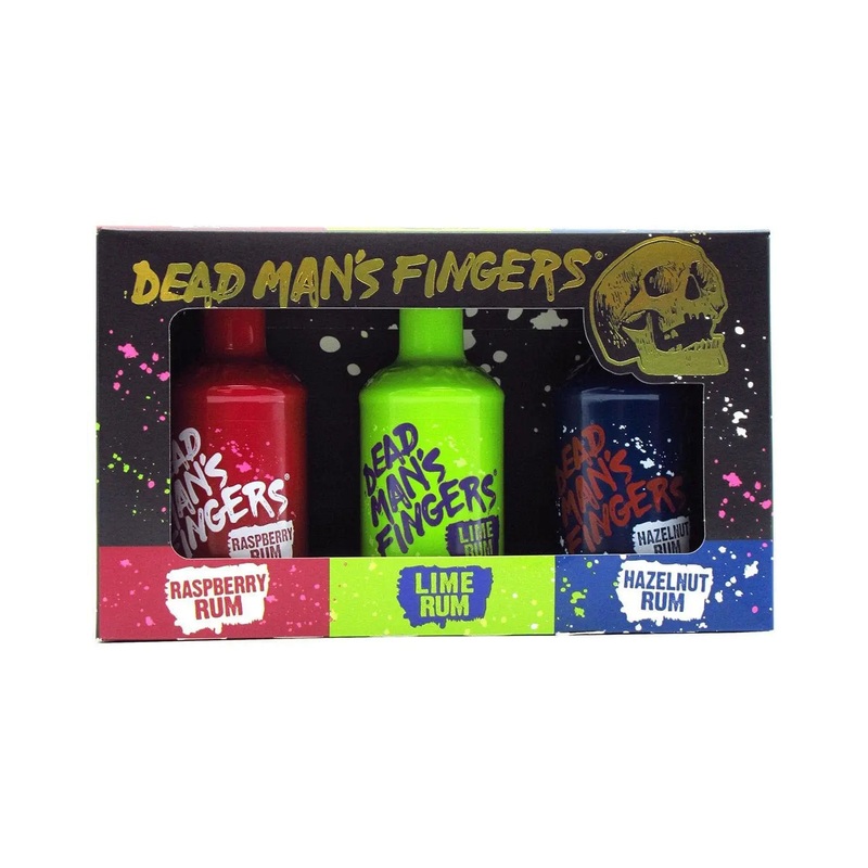 Dead Man's Fingers Rum Taster Pack (Hazelnut, Lime, Raspberry), 3 x 5 cl