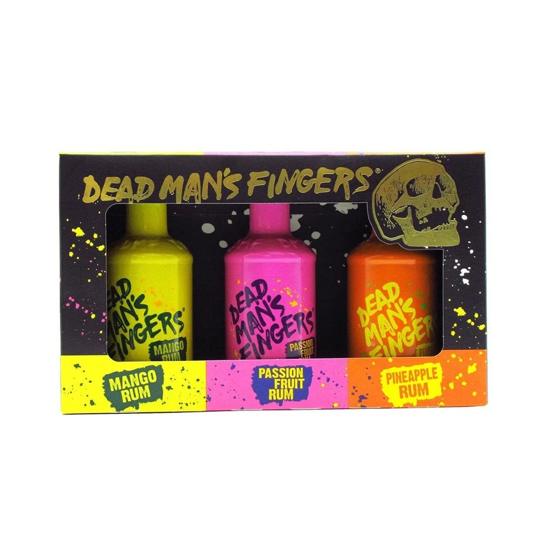 Dead Man's Fingers Rum Taster Pack (Mango, Passionfruit, Pineapple), 3 x 5 cl