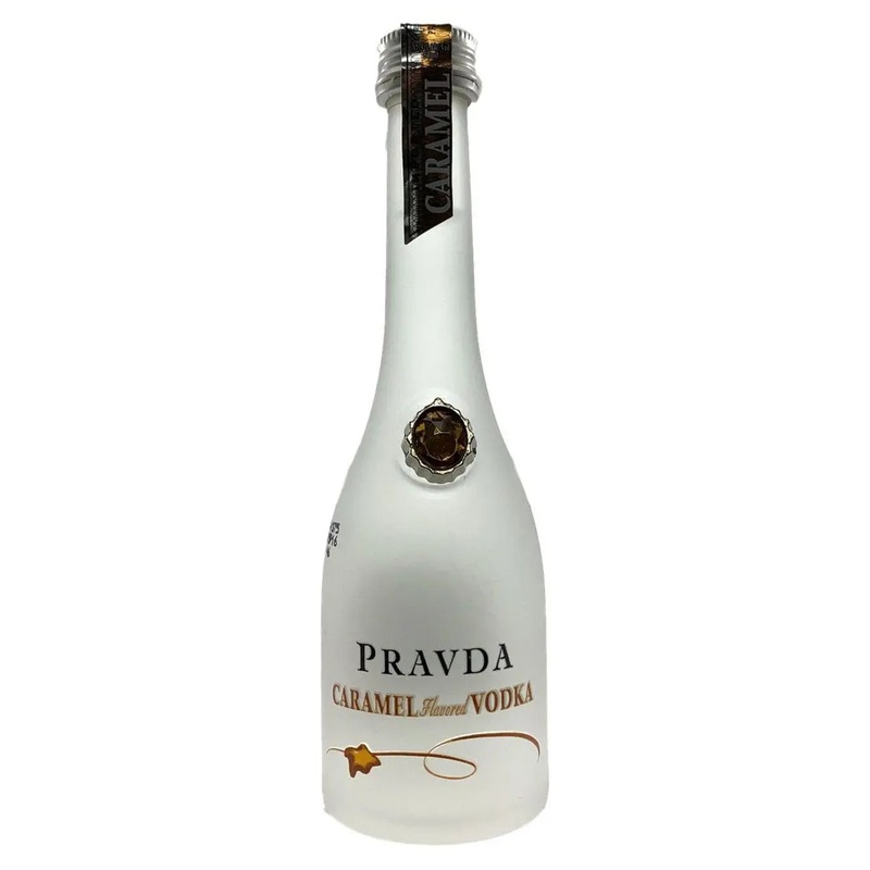 Pravda Ultra Premium Polish Caramel Vodka Miniature, 5 cl