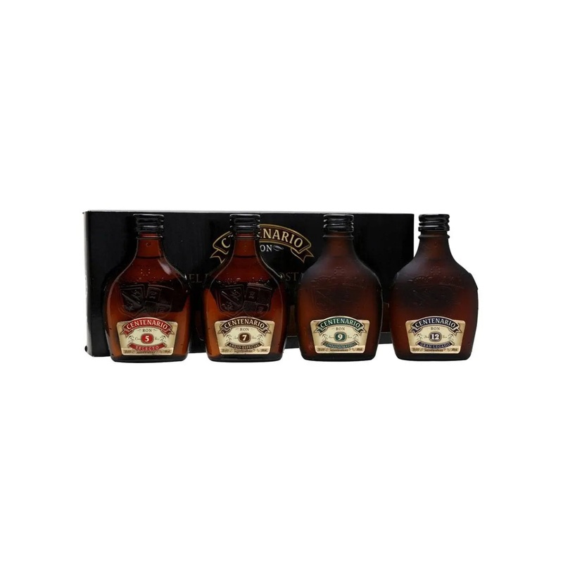 Ron Centenario Rum Collection (5, 7, 9, 12 Year Old), 4 x 20 cl