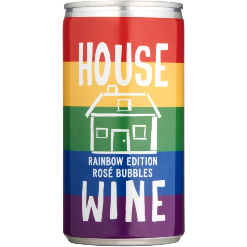 HOUSE WINE ROSE BUBB CAN LSE RAINB