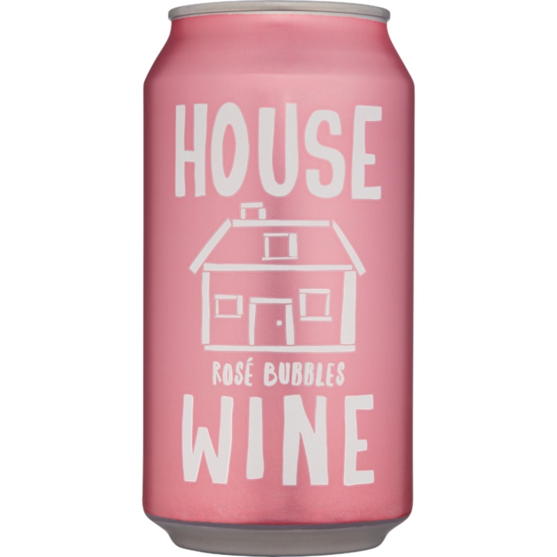 HOUSE WINE ROSE BUBBLES CAN 24P