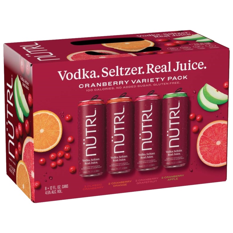 Nutrl Cranberry Variety 8pk 12oz