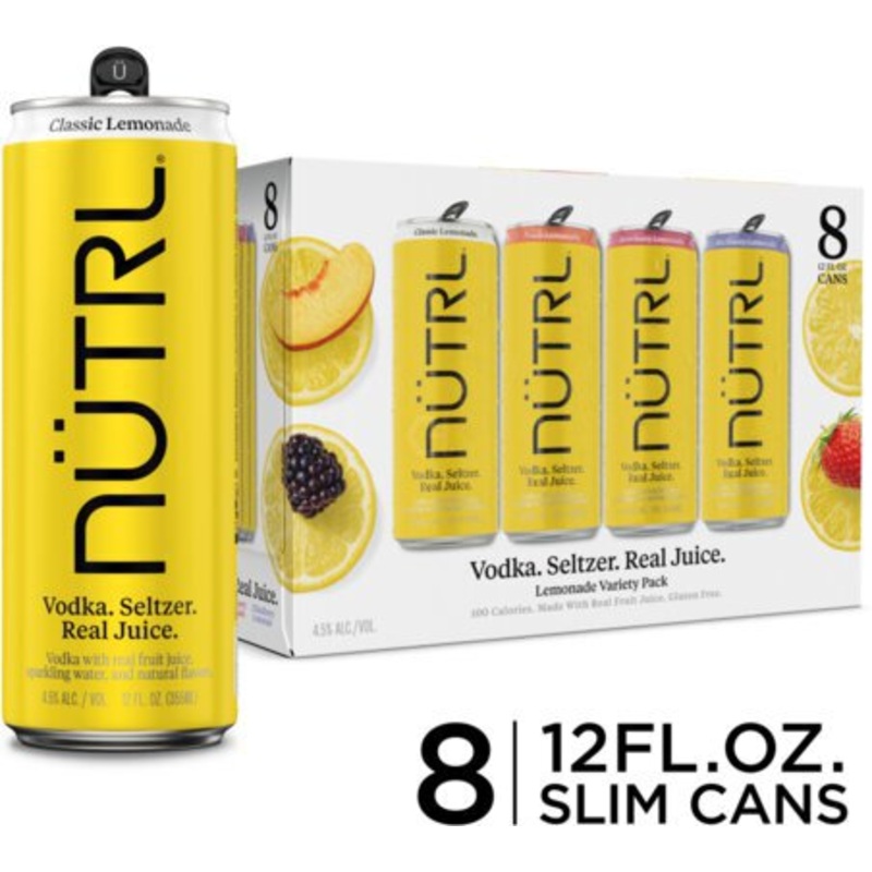Nutrl Lemon Variety 8pk 12oz