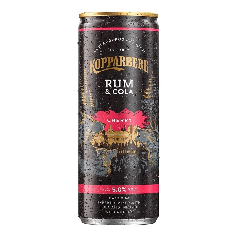 Kopparberg Cherry Spiced Rum & Cola Premixed Can, 250 ml