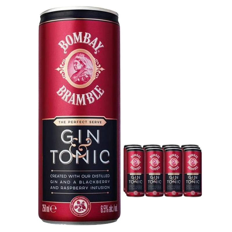 Bombay Bramble Gin & Tonic Premixed Cocktail Can Multipack, 12 x 250 ml