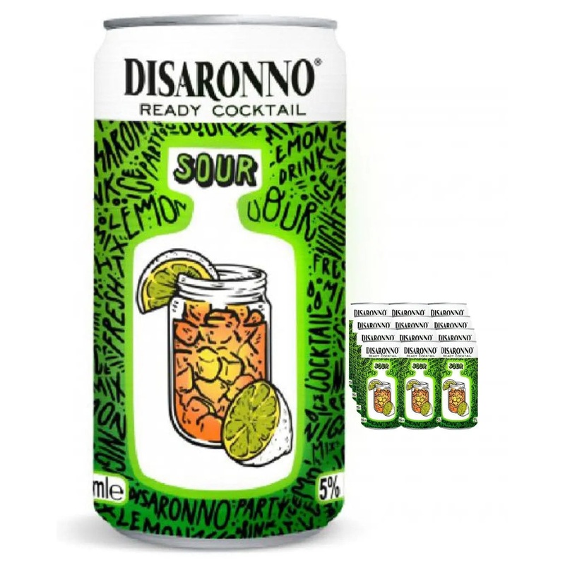 Disaronno Amaretto Sour Premixed Cocktail Can Multipack, 12 x 200 ml