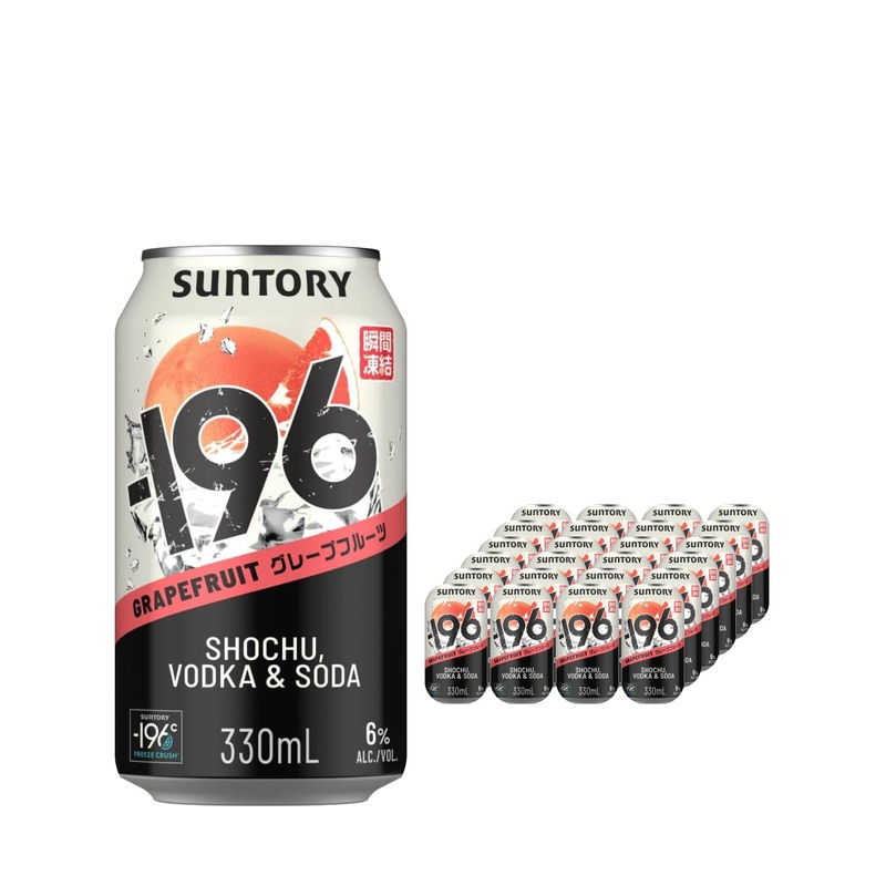 Minus 196 Grapefruit Shochu, Vodka & Soda Premixed Multipack, 12 x 330 ml