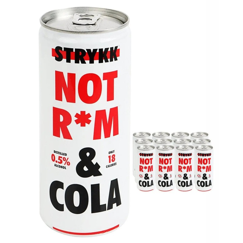 Stryyk Not Rum & Cola Premixed Cocktail Can, 12 x 250 ml
