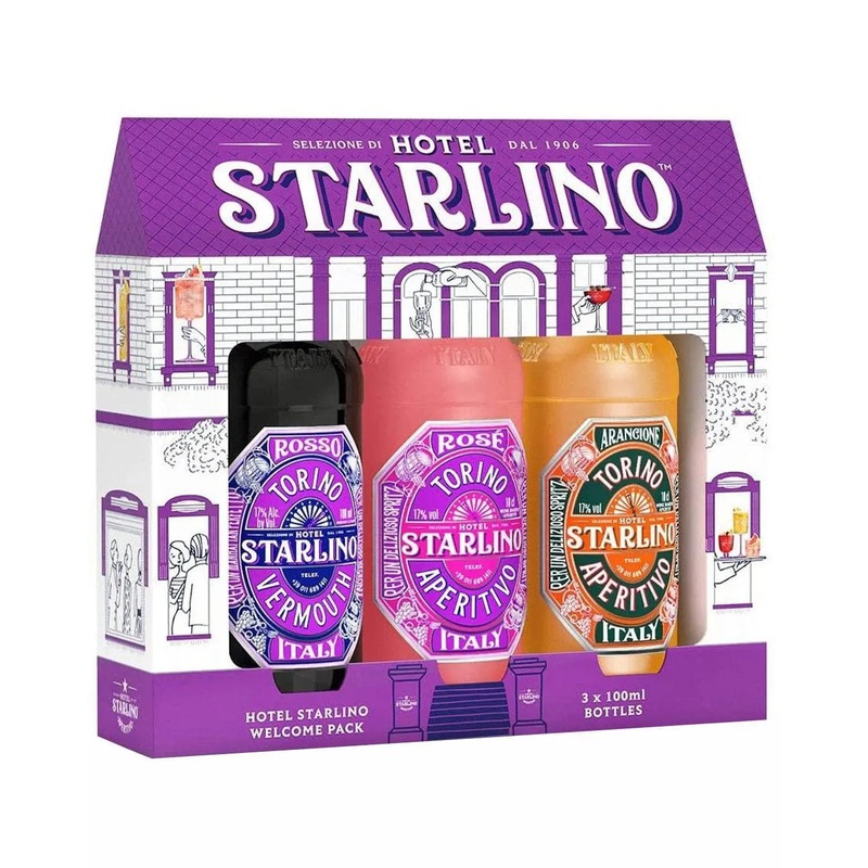 Hotel Starlino Aperitivo Rainbow Gift Pack, 3 x 10 cl