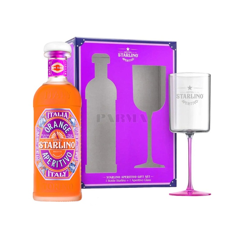 Hotel Starlino Arancione Aperitivo Spritz Gift Set with Aperitivo Glass, 75 cl