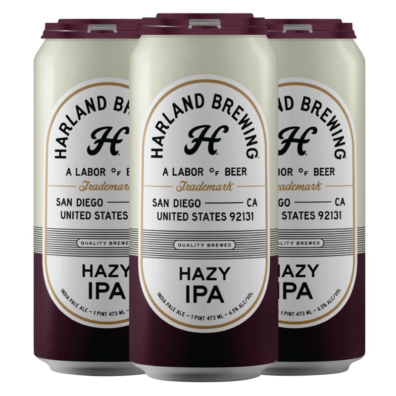 Harland Brewing Hazy IPA 16oz 4 Pack Can