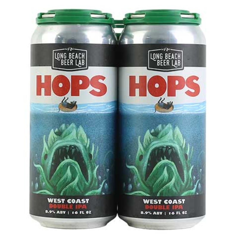 Long Beach Beer Lab Hops West Coast DIPA 16oz 4 Pack Can