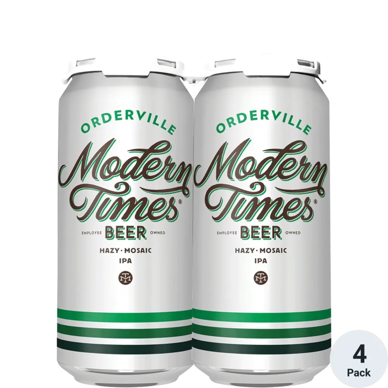 Modern Times Orderville Hazy IPA 16oz 4 Pack Can