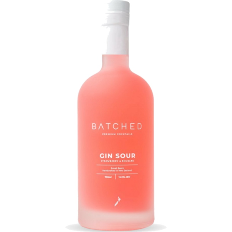 Batched Gin Sour Strawberry & Rhubarb 725ml