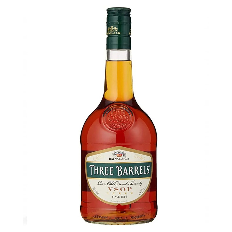 Three Barrels VSOP Brandy, 70 cl