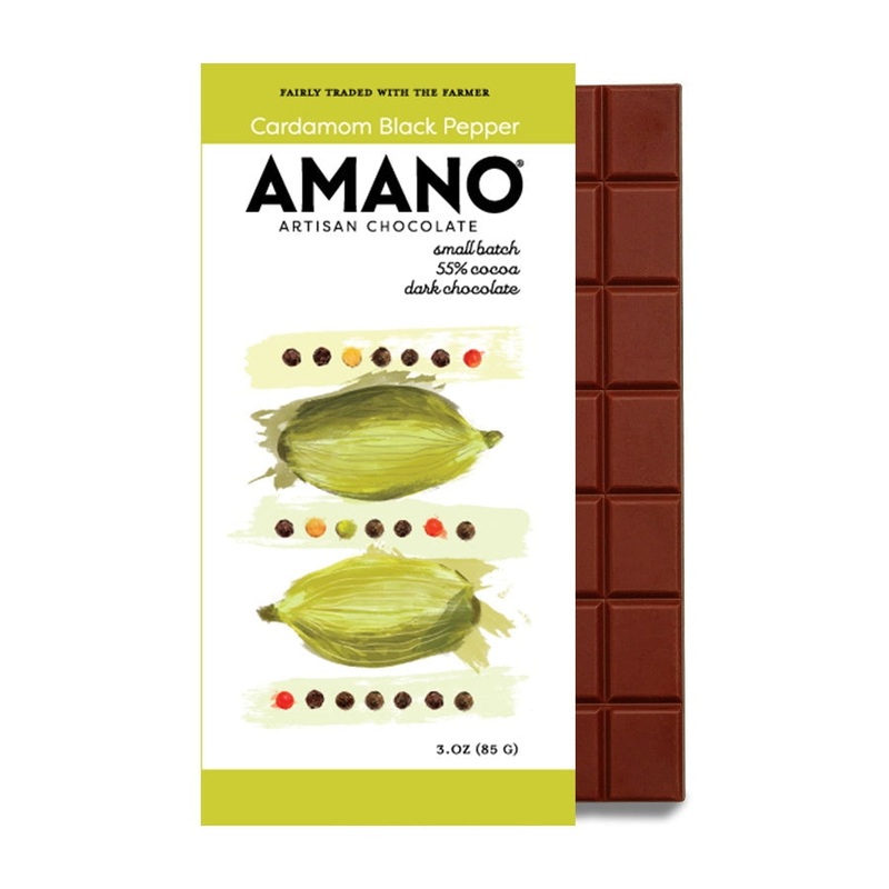 AMANO Dos Rios 55% Dominican Republic Dark Chcolate With Cardamom Black Pepper