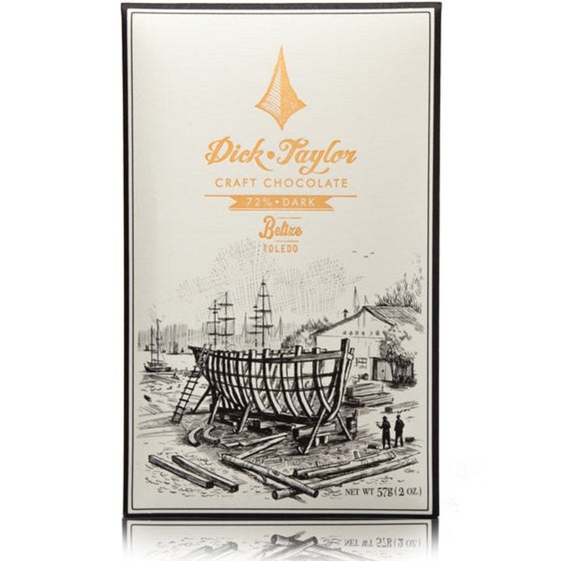 DICK TAYLOR Belize Toledo 72% Dark Chocolate Bar
