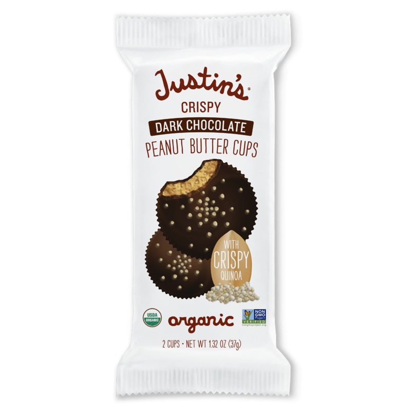 JUSTIN'S Crispy Mini Dark Chocolate Peanut Butter Cups