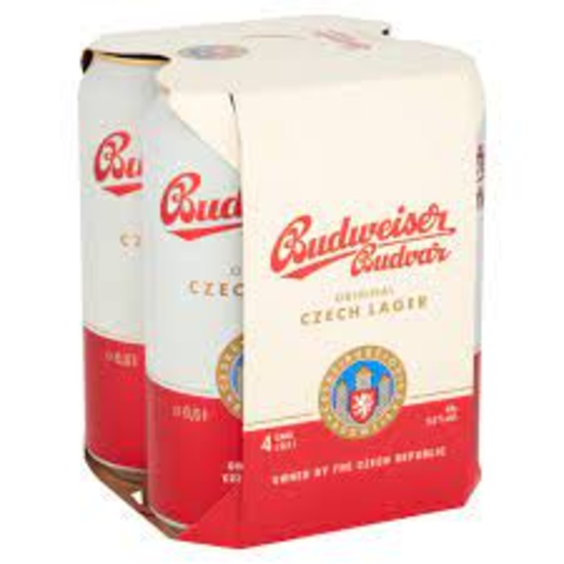 Budejovicky Budvar 4 Pack 50cl Can 5%