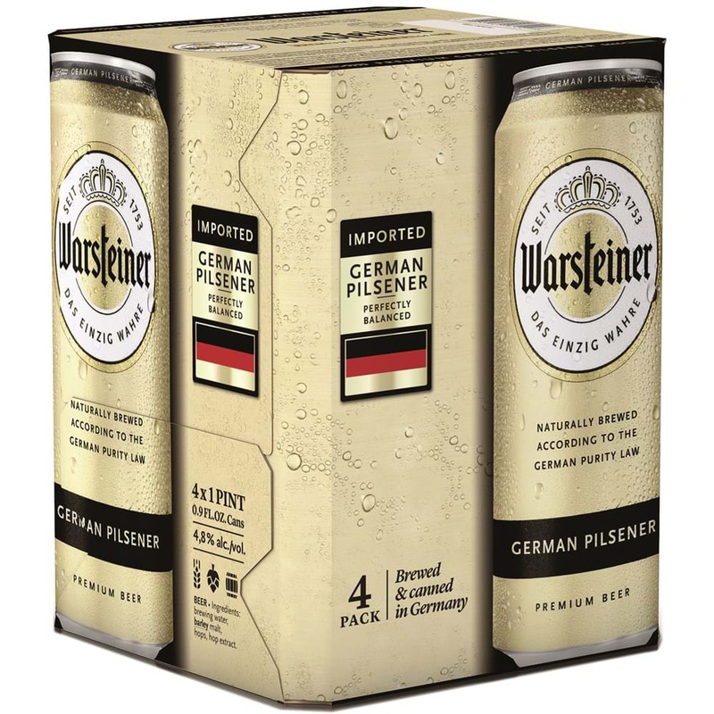 Warsteiner 500ml can 4 pack