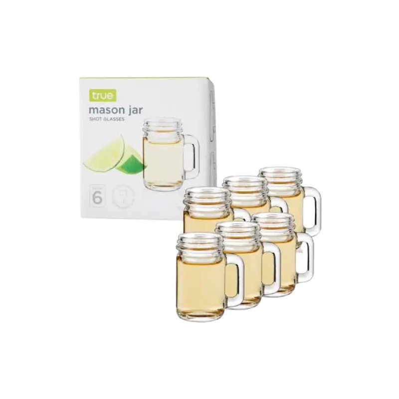 Mason Jar Shot Glass Set of 6 by True