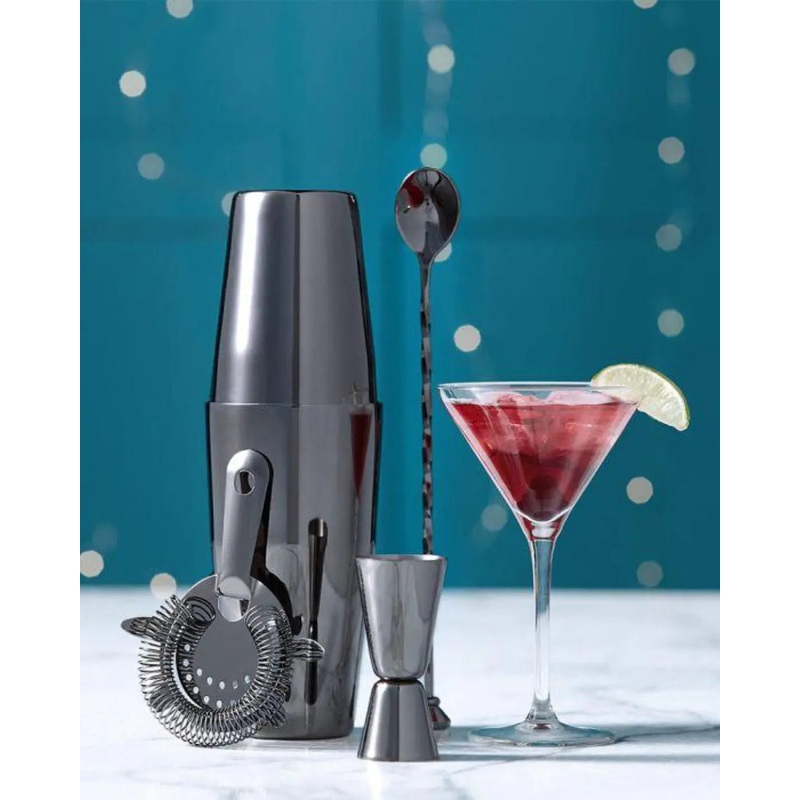 VonShef Graphite 8pc Boston Cocktail Set